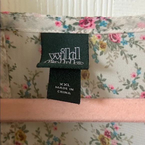 Wild Fable Floral Mini Dress - Cream and Pink XXL - Picture 5 of 5